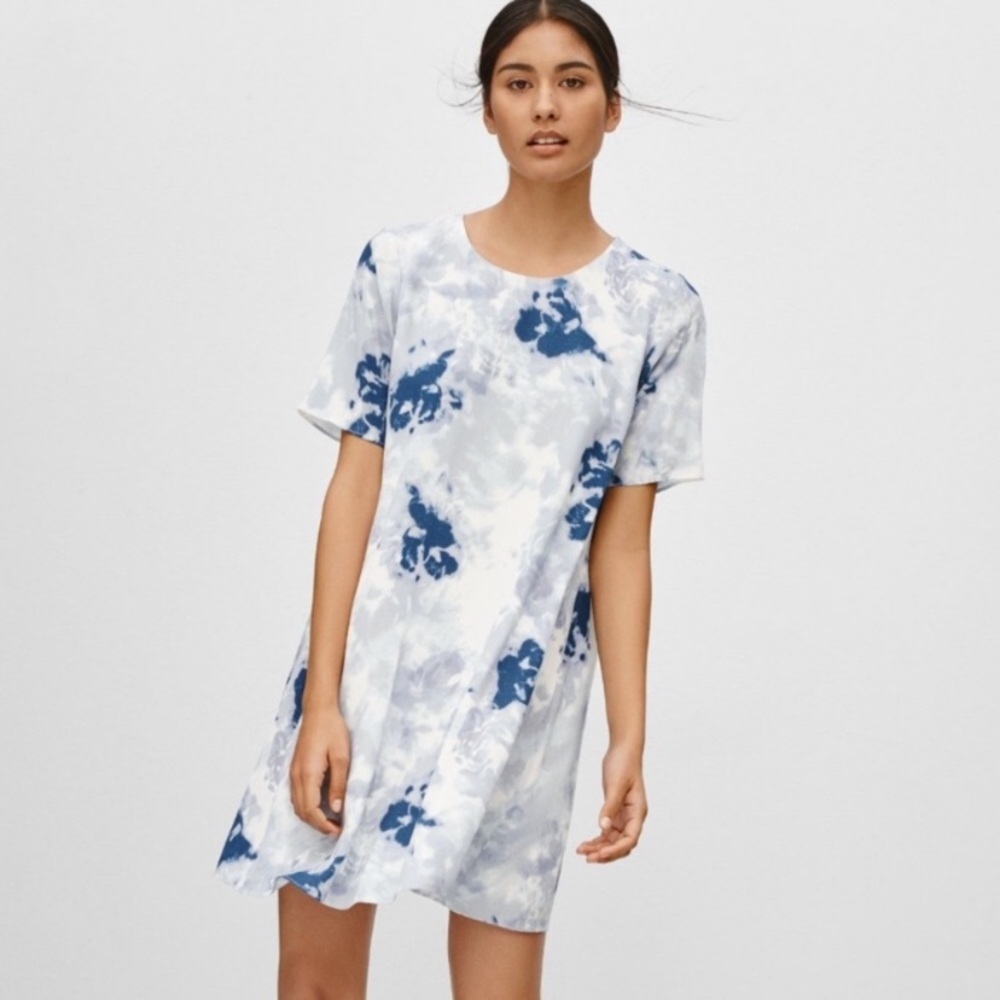 Aritzia Wilfred Carine Watercolour Shift Dress
